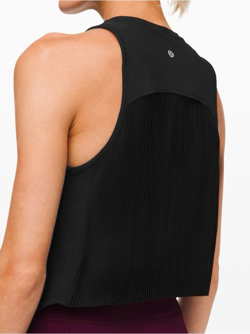 Lululemon Just Pleat It Tank, Black, Size 4/6